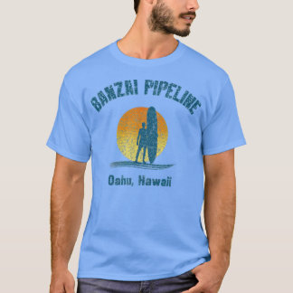 Camiseta Retro Banzai Pipeline Surfer Oahu Hawaii 