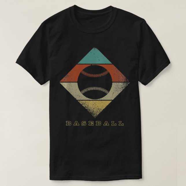 Camiseta Retro Baseball 1960's 1970's Style Baseball Pullov (Frente do Design)