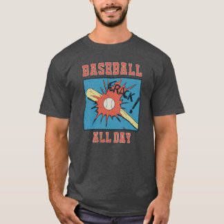 Camiseta Retro Baseball Player Quote - Baseball All Day