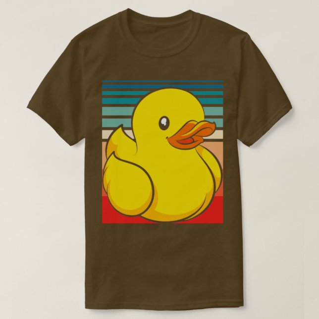 Camiseta Retro Bath Duck Bath Toy Ducky Rubber Duck (Frente do Design)