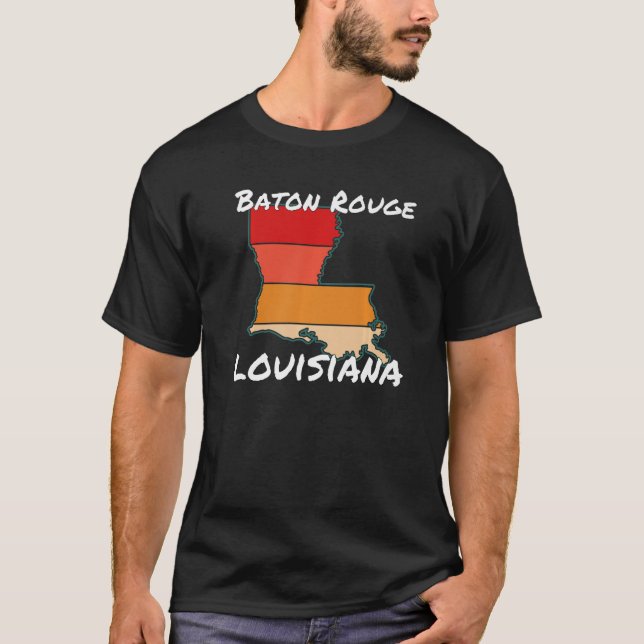 Camiseta Retro Baton Rouge LA Louisiana Roupa Souvenir 3 (Frente)