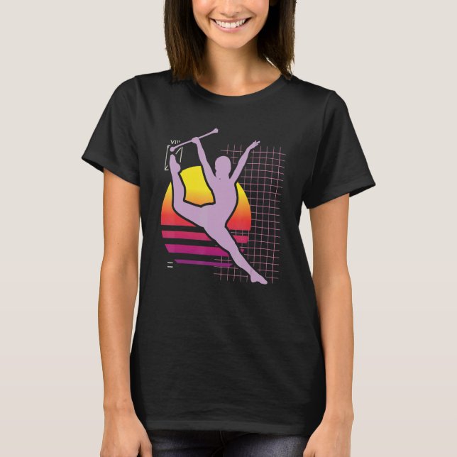 Camiseta Retro Baton Twirling Majorette Baton Twirler (Frente)