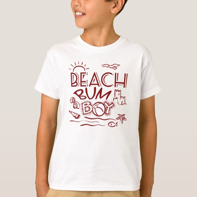 Camiseta Retro Beach Bum Boy (Frente)