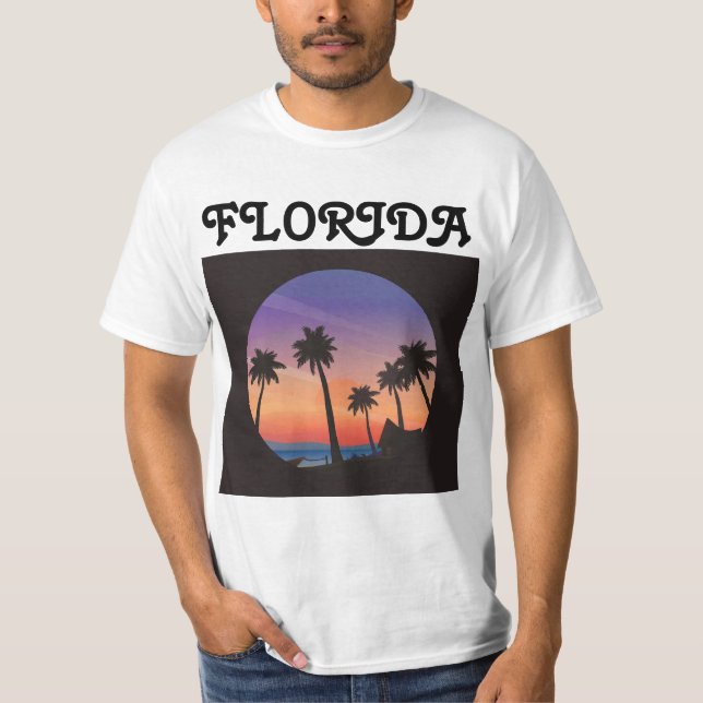 Camiseta RETRO BEACH FLORIDA PALM TREES T-Shirts (Frente)