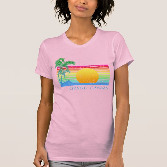 Camiseta Retro Beach Grand Cayman (Frente)