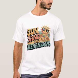 Camiseta Retro Beach Sun Cote Colorido Verão