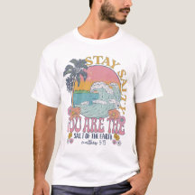 Retro Beach Wave, Fica Salgada, Tee Cristão