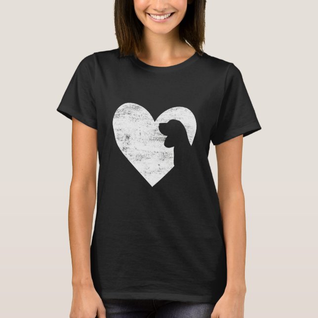Camiseta Retro Beagle Dog Heart Valentine's Day Dog Lover (Frente)