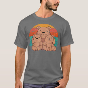 Camiseta Retro Bear Lover Forest Animal Bear Family Cute Be
