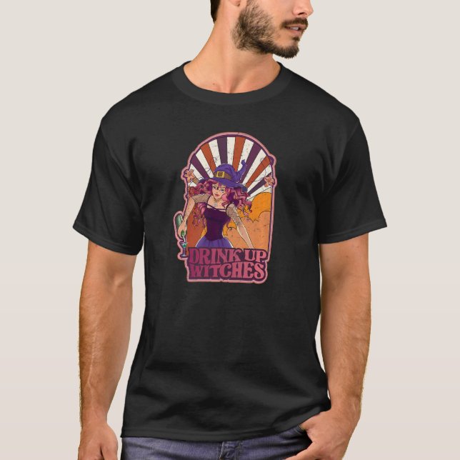 Camiseta Retro Beba Bruxas Esqueletrizadas Bruxas Víblias L (Frente)