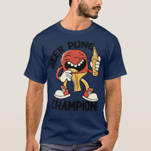 Camiseta Retro Beer Pong Champion Vintage Ping Pong Paddle