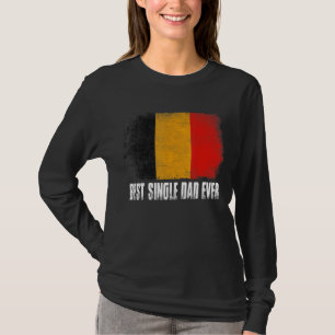 Camiseta Retro Bélgica Sinalizador Melhor Pai de Solteiro