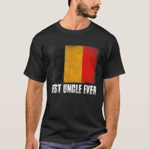 Camiseta Retro Bélgica Sinalizador Melhor Tio Dia de os pai