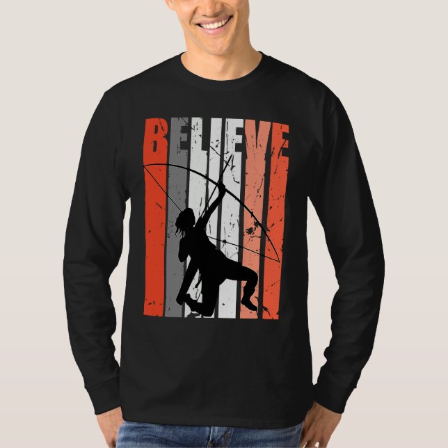 Camiseta Retro Believe Archery Archer Bow Arrow Orange Whit (Frente)