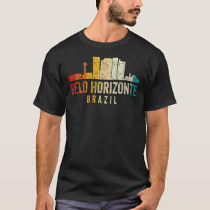 Camiseta Retro Belo Horizonte Skyline Vintage Brasil Souven