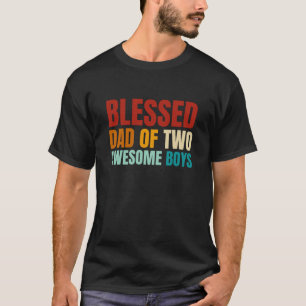 Camiseta Retro Bênção Pai De Dois Meninos Incríveis