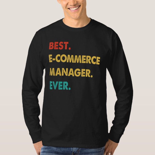 Camiseta Retro Best E Commerce Manager Nunca (Frente)