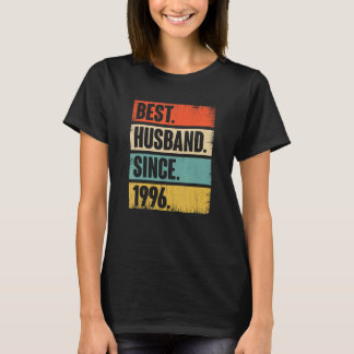 Camiseta Retro Best Husband Desde 1996 26ª Anivers Casada