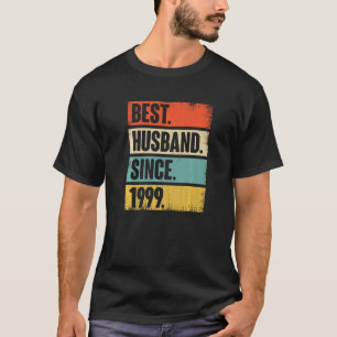 Camiseta Retro Best Husband Desde 1999 23rd Wedding Anivers