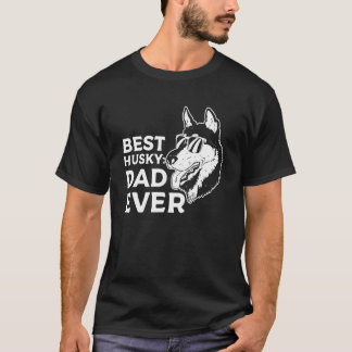 Camiseta Retro Best Husky Dad Ever Siberian Huskies