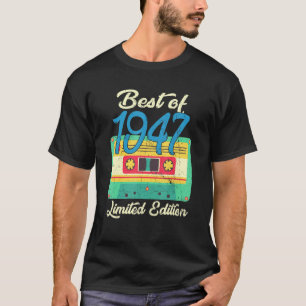 Camiseta Retro Best of 1947 Cassette Tape 75th Birthday Dec