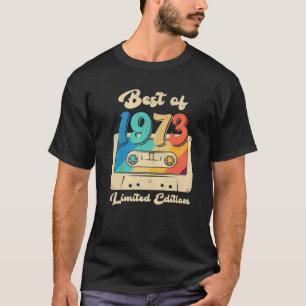 Camiseta Retro Best Of 1973 Cassette Tape 49º Aniversário