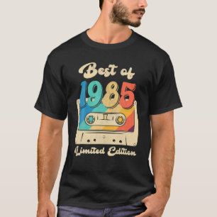 Camiseta Retro Best Of 1985 Cassette Tape 37º Aniversário D