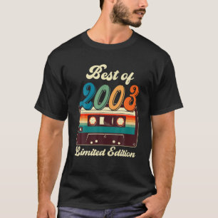 Camiseta Retro Best Of 2003 Cassette Tape 19º Aniversário