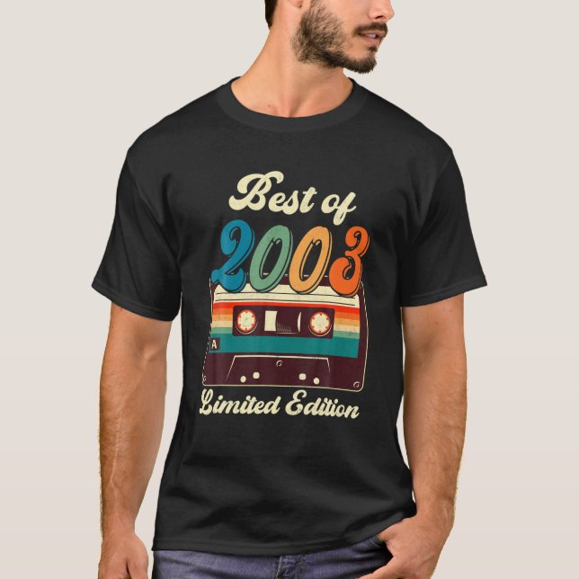 Camiseta Retro Best Of 2003 Cassette Tape 19º Aniversário D (Frente)
