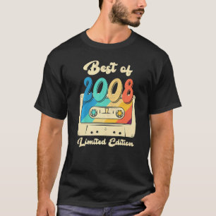 Camiseta Retro Best Of 2008 Cassette Tape 20 Birthday dez