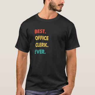 Camiseta Retro Best Office Clerk Ever