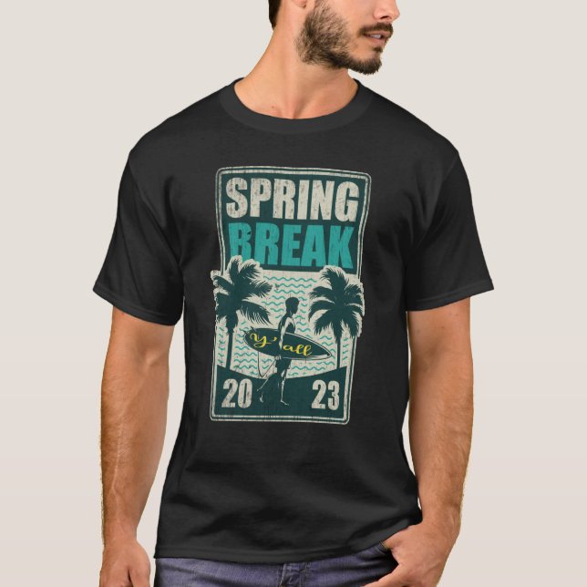 Camiseta Retro BEST TRIP EVER It's SPRING BREAK Y'all Vacat (Frente)