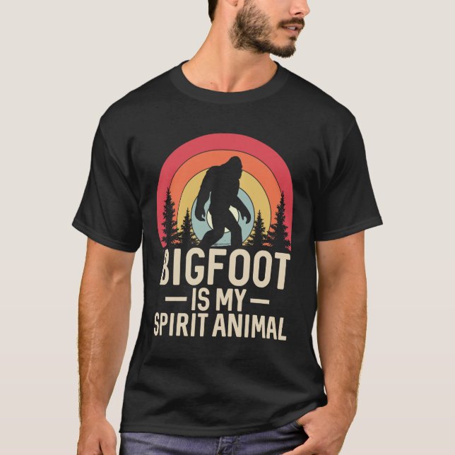 Camiseta Retro Bigfoot é o meu espírito (Frente)