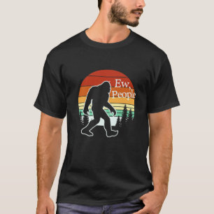 Camiseta Retro Bigfoot Ew Pessoas Engraçado Sasquatch