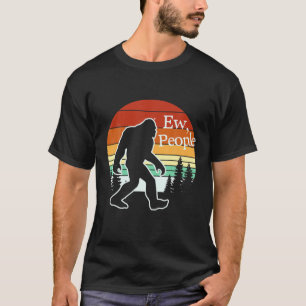 Camiseta Retro Bigfoot Ew Pessoas Engraçado Sasquatch