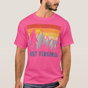 Camiseta Retro Bigfoot Sun Monges Estado Da Virgínia Ociden