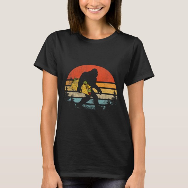 Camiseta Retro Bigfoot Taco Funny Cinco De Mayo Sa (Frente)