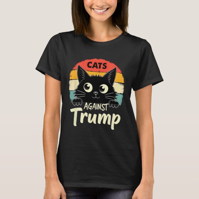 Camiseta Retro Black Cats Contra Trump (Frente)