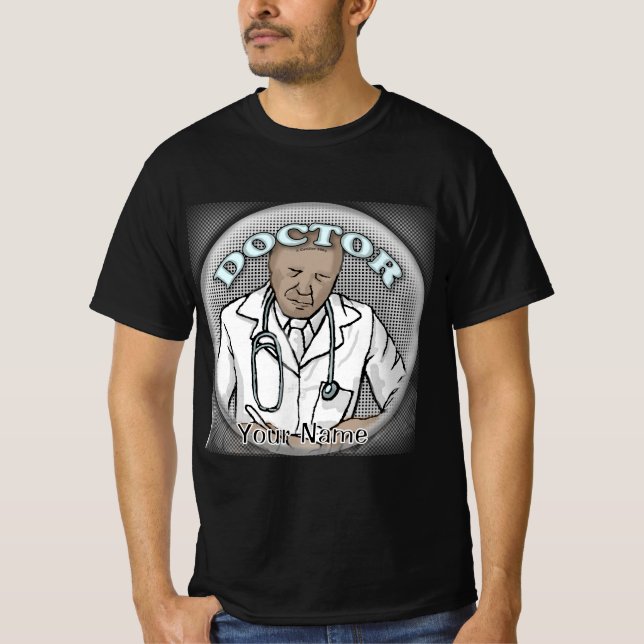Camiseta Retro black Male Doctor (Frente)
