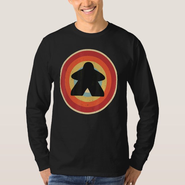 Camiseta Retro Boardgaming Meeple Boardgame  Board Game Pla (Frente)