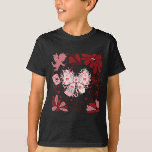 Camiseta Retro Boho Dia dos Namorados Arco de Lápis Ensino