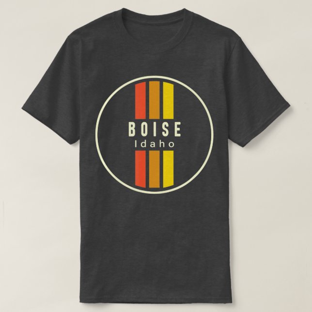 Camiseta Retro Boise Idaho  (Frente do Design)