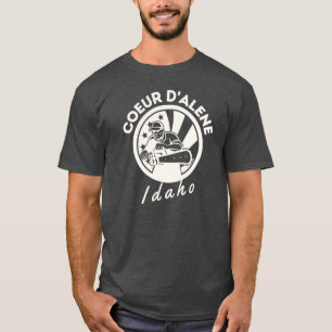 Camiseta Retro Bold Coeur D Alene Idaho Bege Arborista Made