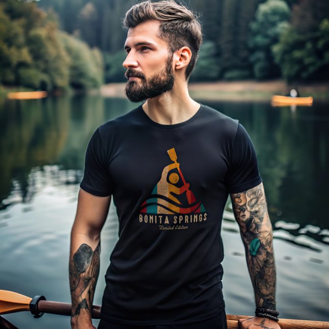 Camiseta Retro Bonita Primavera Kayaking (Criador carregado)