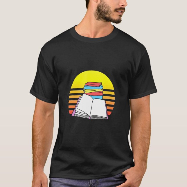 Camiseta Retro Book Librarian  Bookworm Reading (Frente)