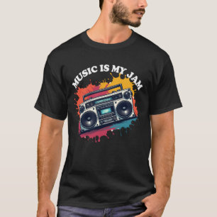 Camiseta Retro Boombox Music É Meu Emperramento