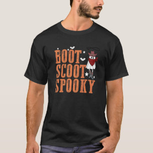 Camiseta Retro Boot Scoot Spooky Festa de Halloween Ocident