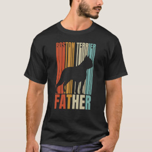 Camiseta Retro Boston Terrier Padre Legal Pai Cachorro