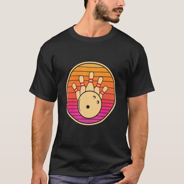 Camiseta Retro Bowling Bowling Player Bowler (Frente)