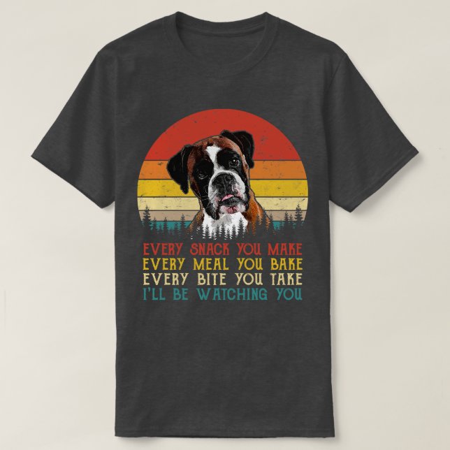 Camiseta Retro Boxer Cada Snack Que Você Faz Todas As Refei (Frente do Design)